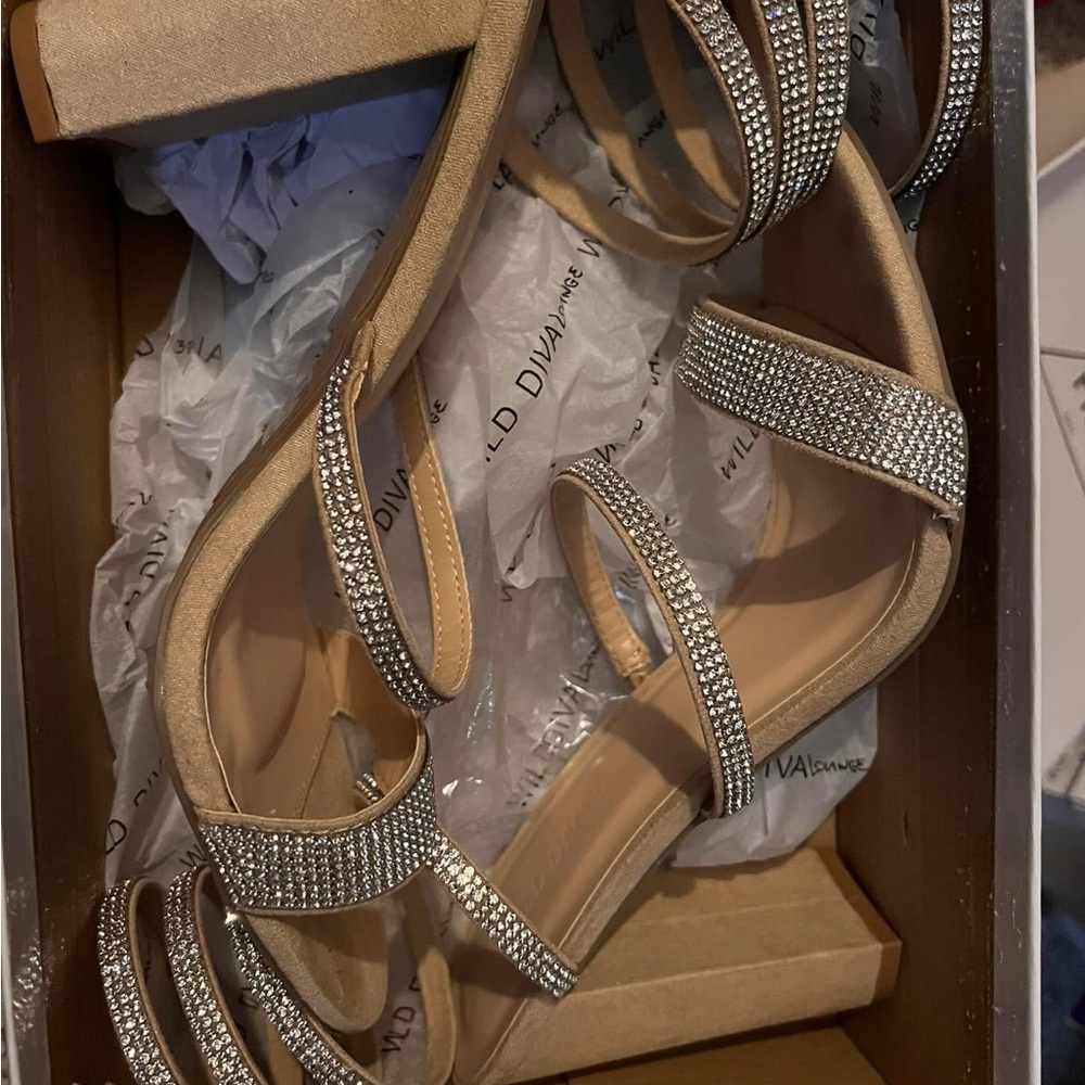 Gold Heels Elegant Shoes
